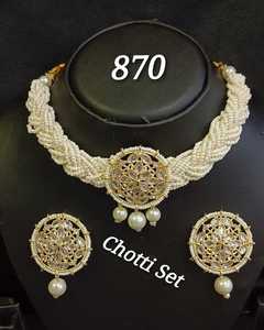 Collier de perles vintage pour femme fille cadeau mariage bijoux de cou à la mode perle tour de cou - Product Image 1