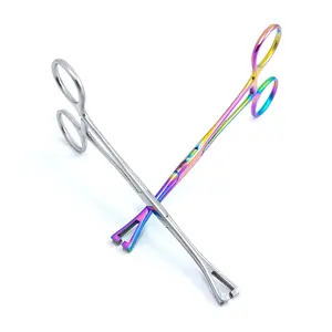 Piercing professionnel Pennington Forceps fendu en acier inoxydable Body Piercing Tools Dermal Skin Punch