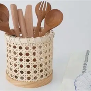 OUTILS DE CUISINE EN ROTIN NATUREL FAITS MAIN - Product Image 2