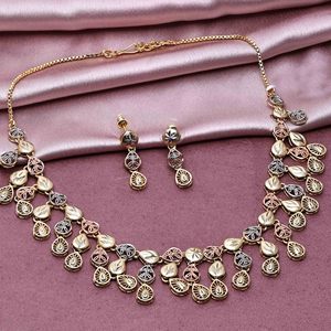 ขายส่งสร้อยคอทองคำ3โทนชุดเครื่องประดับแบบตะวันตกเครื่องประดับไก่งวงเครื่องประดับแฟชั่นชุดเครื่องประดับทองเหลืองไตรสี - Product Image 2