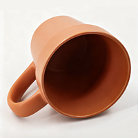 EffiPrint Mug en céramique thermique de 10 oz, compatible alimentaire, imprimable à la demande, avec motif pot de fleurs et cuillère, pour cadeaux d'entreprise - Style campagnard