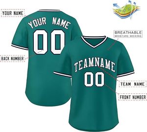 Jersey de béisbol de secado rápido Unisex personalizado, ropa deportiva de cuello redondo con estampado de sublimación, camisetas Unisex transpirables - Product Image 6