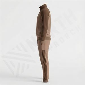 Chándal Deportivo de Algodón y Felpa para Hombre, con Logotipo Personalizado al por Mayor, Traje de Entrenamiento de Invierno de Dos Piezas, Ropa Deportiva de Alta Calidad para Gimnasio - Product Image 3