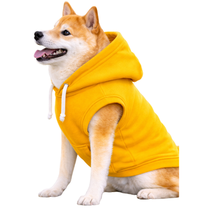 เสื้อฮู้ดมัสตาร์ดด็อก ฮู้ดดี้สัตว์เลี้ยงสีทึบ อบอุ่น ผ้าฟลีซนุ่มสบาย - Product Image 3