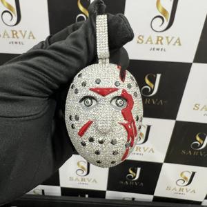 Collar Personalizado de Lujo Sarva Jewels, Plata de Ley 925, Diamante Moissanite VVS con Certificado IGI, Estilo Hip Hop, para Hombre - Product Image 2