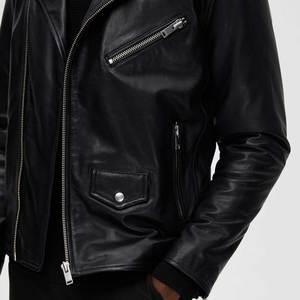 แจ็กเก็ตหนังสำหรับผู้ชายเสื้อโค้ทหนังซิปรูดซิปกันน้ำสำหรับมอเตอร์ไซค์ - Product Image 5