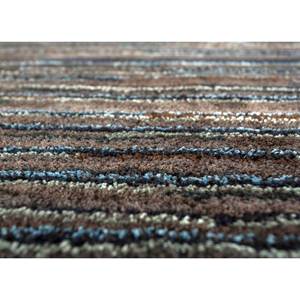 Alfombra Acar Tra-14447 de Lana y Viscosa Hecha a Mano, Diseño Rectangular a Rayas Grises y Negras para Decoración de Sala de Estar - Product Image 3