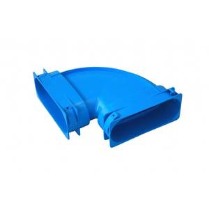 Codo Ovalado Horizontal Tecnosystemi con Conexión para Sistemas HVAC, Piezas para Tuberías Corrugadas, Modelo 30101050 - Product Image 1
