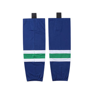 Chaussettes en polyester de hockey sur glace de sport respirantes à séchage rapide de haute qualité Chaussettes en polyester de hockey sur glace de couleur vierge en gros - Product Image 1