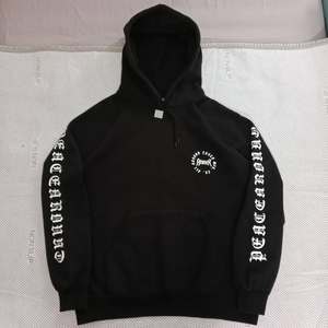 Best Quality Streetwear Embroidery With Rhine Stone Pullover Hoodie For Unisex <b>100</b>%Cotton 400GSM Flees Wholesale - Product Image 5