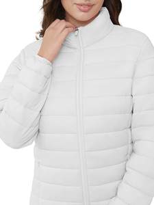 Lightweight Winter Puffer Jacket <b>For</b> Men's Quilted Padded Zip Up <b>Coat</b> Stand Collar Winter Outerwear <b>Storage</b> Pocket Down - Product Image 2
