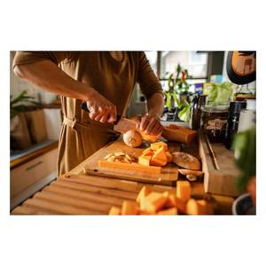 Couteau de cuisine fonctionnel avec lame en acier inoxydable de 17 cm, finition Nero Arancio Cromo 1057537 Coltello Verdura - Product Image 2