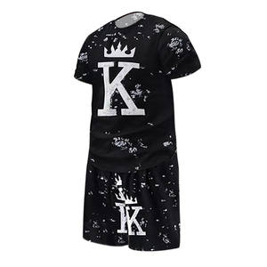 ชุดเสื้อยืดแขนสั้นและกางเกงขาสั้นของผู้ชายชุด2024พิมพ์ลายระบายอากาศได้สำหรับฤดูร้อน - Product Image 2