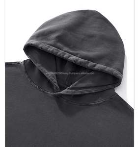 Sweat à capuche en coton épais personnalisé avec logo, sweat à capuche uni pour homme, coton épais 420 GSM, sweat à capuche vierge 100% coton - Product Image 5