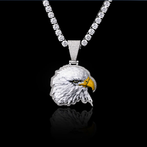 Collar Personalizado de Hombre con Colgante de Diamantes CZ, Chapado en Oro, Estilo Hip Hop - Product Image 1