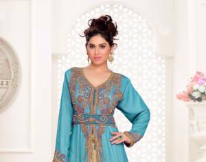 Kaftan islámico marroquí moderno para mujer Vestido de playa largo hasta el suelo con suministro ODM de manga larga transpirable - Product Image 2