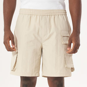 Haute qualité Beige décontracté été homme Shorts court hommes Cargo avec longueur au genou chaud polaire solide motif colorant-couleur beige - Product Image 2