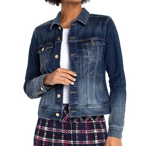 Conception de logo personnalisée Veste en jean pour femme en toile tricotée d'hiver Respirante Écologique Légère Vente en gros en stock - Product Image 5
