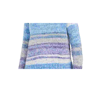 Maglione da Donna Style Co con Collo Tondo, Sfumato Blu, Maniche Lunghe, Traspirante, Stile Casual Coreano, Logo Frontale, Taglie da XS a Large, per Autunno e Inverno - Product Image 3