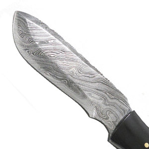 Diseño de logotipo personalizable Grado industrial Punto de caída Cuchillo de caza de acero de Damasco Mango de madera hecho a mano Hecho en fábrica diferente - Product Image 2