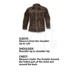 Veste de soudage en peau de vache confortable pour hommes avec col montant et manches longues pour le printemps - Product Image 5