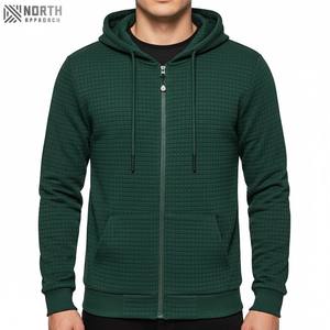 Vente chaude 2025 nouvelle haute qualité en gros Logo personnalisé impression 100% coton plaine fermeture éclair à capuche hommes sweats à capuche zippés réversible - Product Image 3