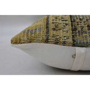 Beige Wool Woven <b>Pillow</b> 12x20 Inches Geometric Vintage Pattern Eco-Friendly Non-Slip Removable Washable Luxury Traditional - Product Image 4