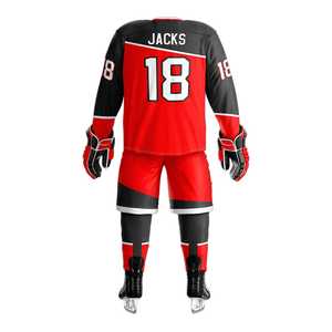 Quick dry lightweight ice hockey uniform with custom sublimation printing for youth and adult hockey training and <b>game</b> wear - Product Image 4