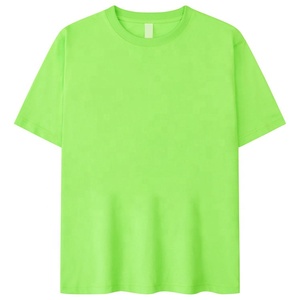 T-shirt unisexe 100% coton de haute qualité, logo personnalisé pour hommes, T-Shirts en gros bas quantité minimale de commande 200g t-shirt pour hommes - Product Image 4