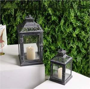 Ensemble de deux lanternes de table en métal, best-seller 2023, vente en gros pour la décoration de la maison, hôtel, restaurant, mariage, bureau, fabriqué en Inde - Product Image 2