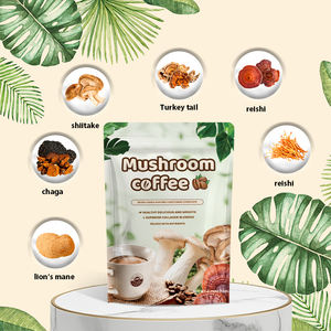 कस्टम ब्रांड आहार पूरक मशरूम कॉफी पाउडर के साथ रेशी शेर मैना चागा कॉर्डिइसेप्स के साथ - Product Image 1