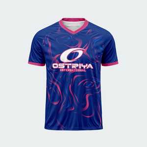 Camiseta de Fútbol Ostriya Internacional para Hombre, Cuello en V, Manga Corta, Poliéster que Absorbe la Humedad, Ajuste Atlético, Ropa Deportiva para Todas las Temporadas - Product Image 1