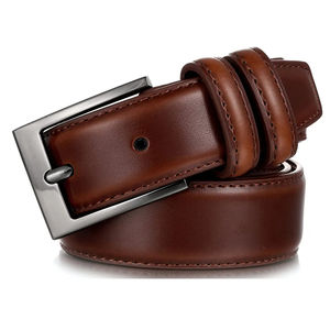 Wholesale Fashion <b>Men's</b> Casual Adjustable Steel Buckle 100% Genuine Leather <b>Belts</b> Waterproof Customizable Luxury OEM Serviced - Product Image 5