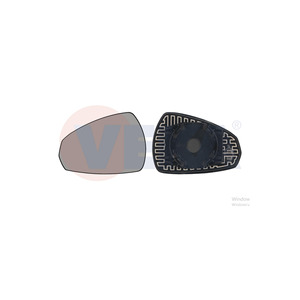 กระจกมองข้างด้านซ้ายแบบมีระบบทำความร้อน รุ่น Aspheric สำหรับรถยนต์ AUDI A3 ปี 2013-2017 รหัสอะไหล่ 8V0857528E 13001 - Product Image 1