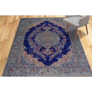 Tapis de style turc vintage : Décoration antique verte, tapis antidérapant, tapis fin non tissé - Product Image 3