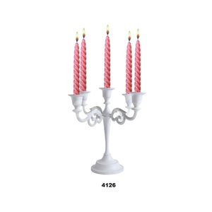<b>White</b> 5 Arm Candelabra Taper <b>Candle</b> Holders Christmas Decorations Indoor Kitchen Decor Table <b>Candles</b> Holder - Product Image 1