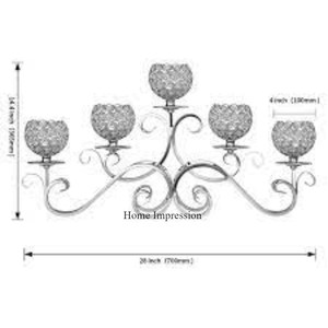 เชิงเทียนคริสตัลคุณภาพสูง3ชุดฐานโลหะชุบทองและขาตั้ง - Product Image 4