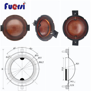 Bobina de voz de 100W, 51,6mm, 16 Ohmios, reemplazo de diafragma fenólico, bocina de Tweeter, Bobina de voz, película de diafragma, piezas de unidad de reparación de altavoz - Product Image 5