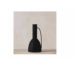 Jarrón de mesa de Metal decorativo negro moderno de alta calidad, Metal moderno de jarrón de mesa, jarrones de Metal para decoración de sala de estar de oficina en casa - Product Image 3