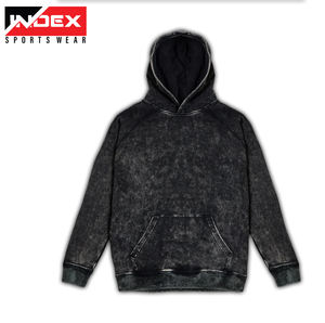 Sweats à capuche d'hiver personnalisés pour hommes 100% coton Streetwear pull surdimensionné Vintage poids lourd 430gsm impression numérique lavé à l'acide - Product Image 3