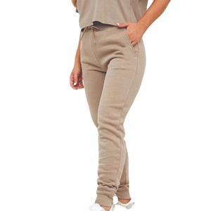 Venta al por mayor de las mujeres Flare Jogger pantalones y pantalones 100% algodón transpirable suave holgado de pierna ancha recta pantalones de chándal para la venta - Product Image 2