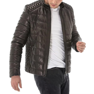 Veste en cuir de qualité supérieure, design élégant, coupe-vent, respirante, très demandée, confortable, fermeture éclair, veste en cuir pour homme - Product Image 3