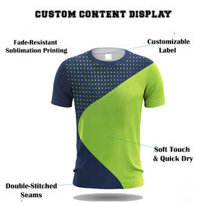 T-shirt de sport en tricot pour homme, sublimation, respirant, séchage rapide, léger, design et impression personnalisés, vêtements de fitness |   OEM - Product Image 3