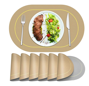 Stylish Design Leather Plate Mats <b>Kitchen</b> Washable Dining <b>Table</b> Placemats Topes Quality Best Design Free Sample - Product Image 3