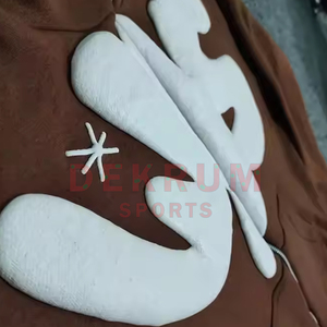 Moda Traje de moda Hombres Puff Impresión Sudadera con capucha Logotipo personalizado Impreso Color sólido New Look Puff Impresión Sudadera con capucha - Product Image 5