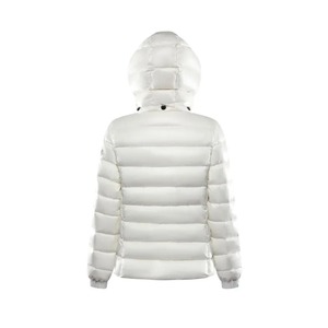 Chaqueta Acolchada Informal de Invierno para Mujer, Tejida, Elegante, Blanca, Manga Larga, con Capucha Desmontable, Relleno de Algodón, Transpirable, Estilo Bomber - Product Image 6