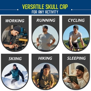 Casquette de crâne personnalisée de haute qualité en polyester spandex haute élasticité alpinisme cyclisme vêtements de rue chapeau casquette de crâne pour Sports de plein air - Product Image 6