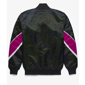 Chaqueta universitaria de satén para hombre, chaqueta de equipo estilo bombardero universitario con bordado personalizado - Product Image 2