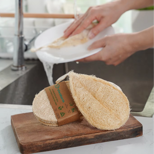 Éponge de luffa en microfibre naturelle vietnamienne éponge de bain douce écologique épurateur de vaisselle Durable compostable cuisine maison - Product Image 3