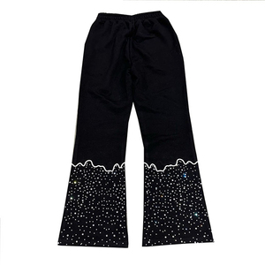 Nouveaux pantalons de survêtement pour hommes pantalons de survêtement empilés avec broderie en strass - Product Image 4